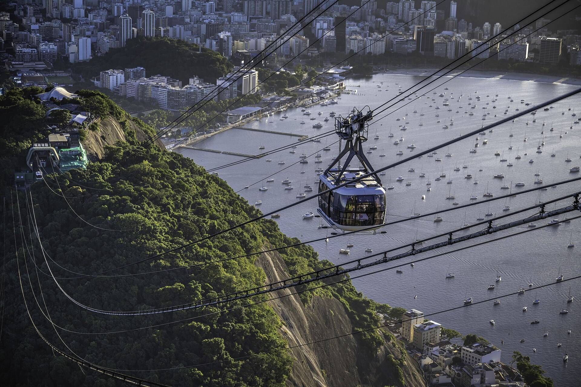 Rio de Janeiro's bays and Sugarloaf seen from above