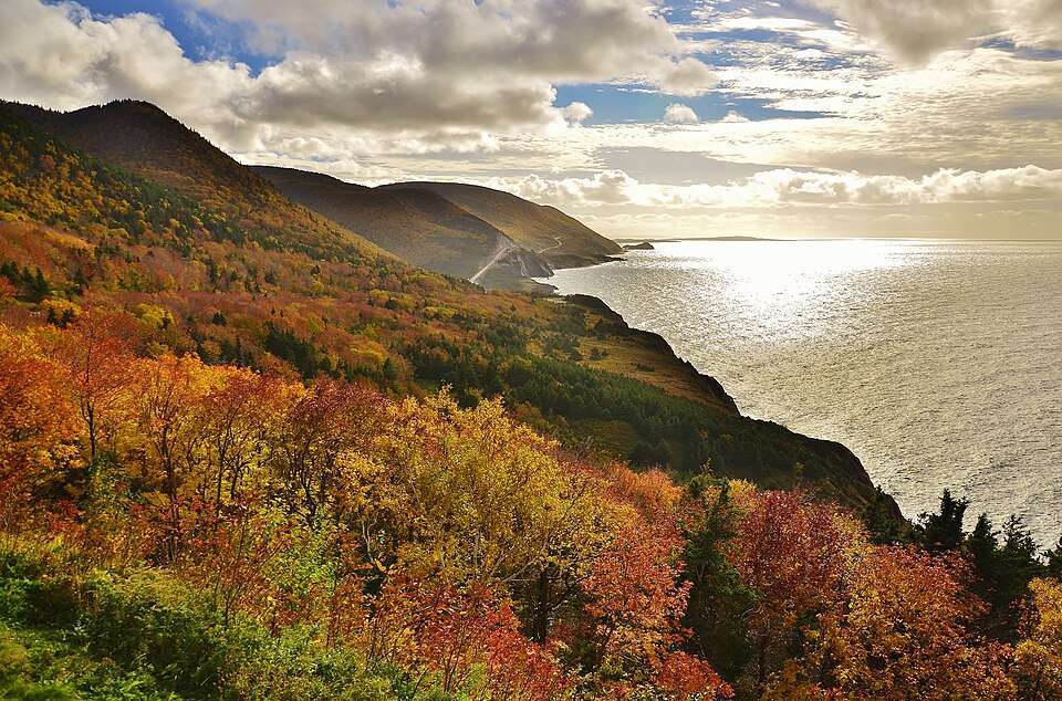 The Cabot Trail hugging Cape Breton's highland coast