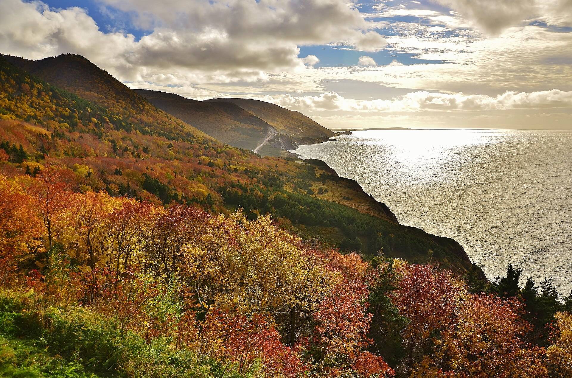The Cabot Trail hugging Cape Breton's highland coast