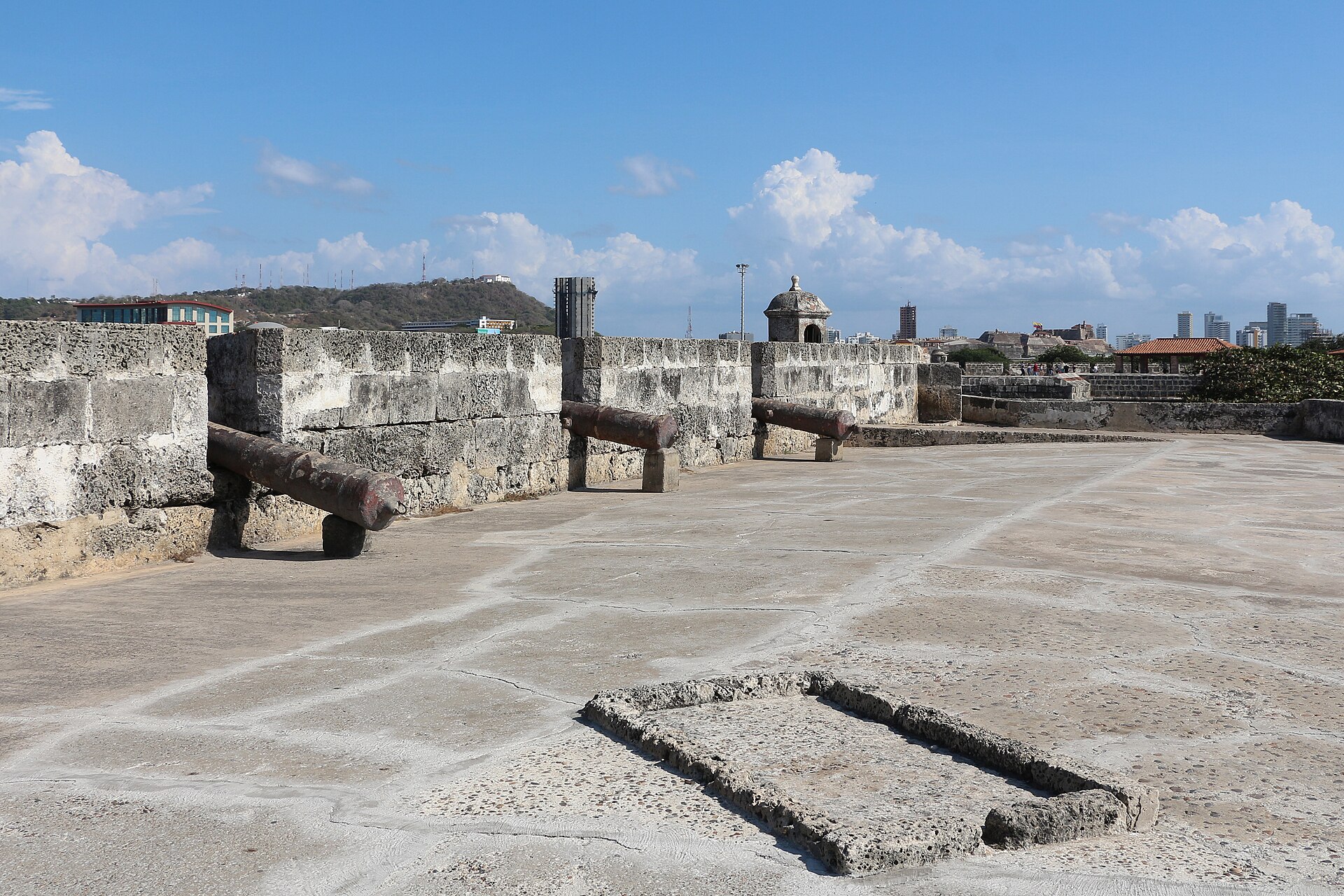 The walled city of Cartagena above the Caribbean
