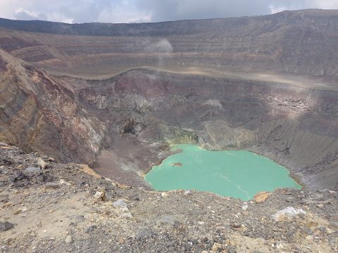 Santa Ana volcano crater lake — The Flower Route & the Coast