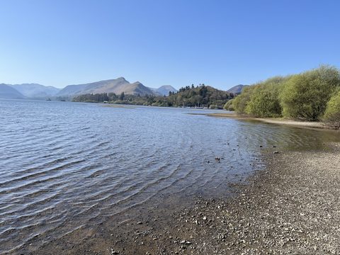 Derwentwater's islands from the Keswick shore