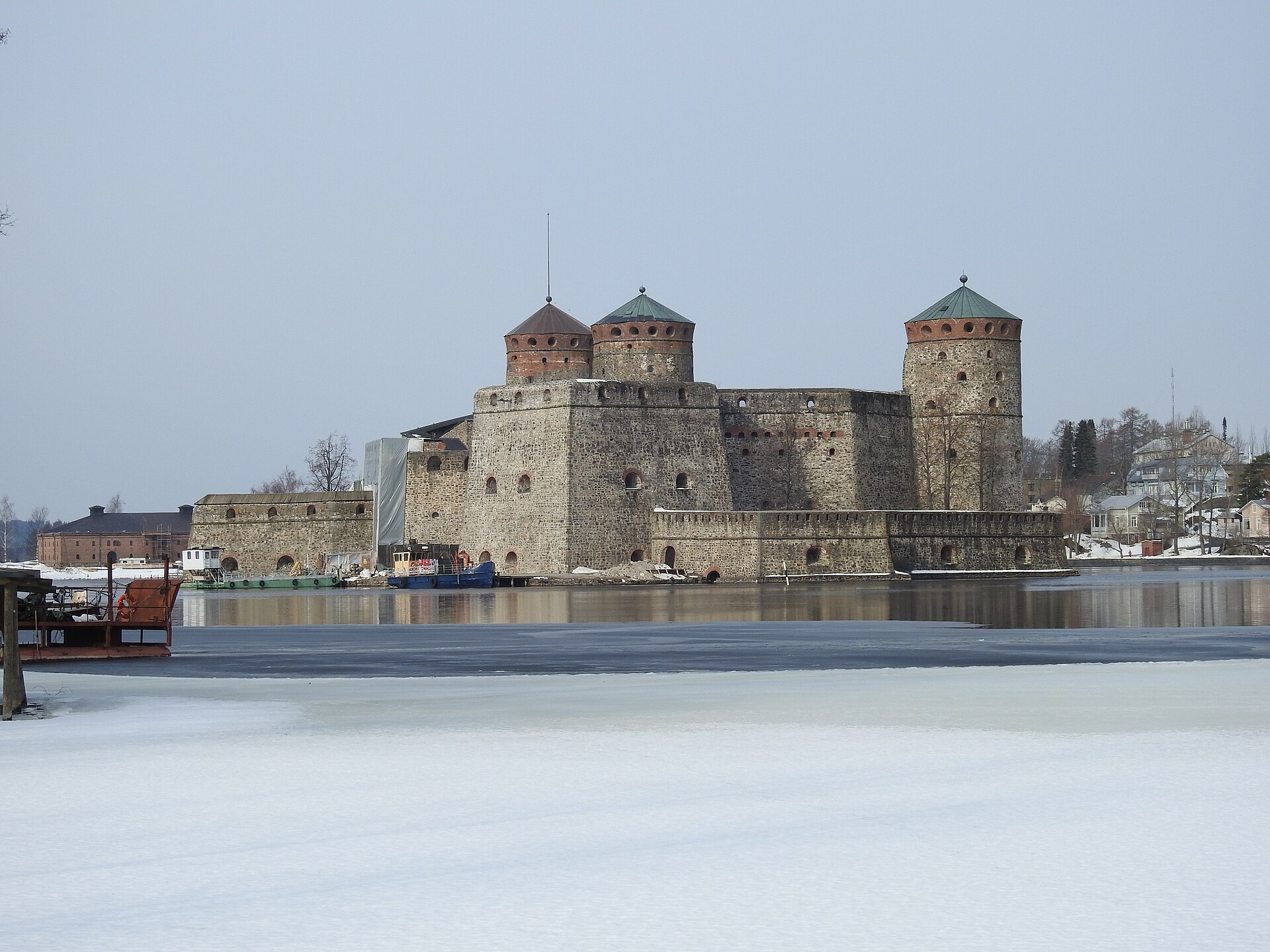 Olavinlinna castle on its lake island