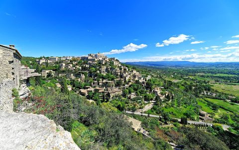The hilltop village of Gordes overlooking the Luberon valley
