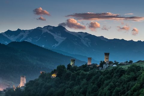 Mestia Svan towers — Svaneti: Batumi to the Tower Villages