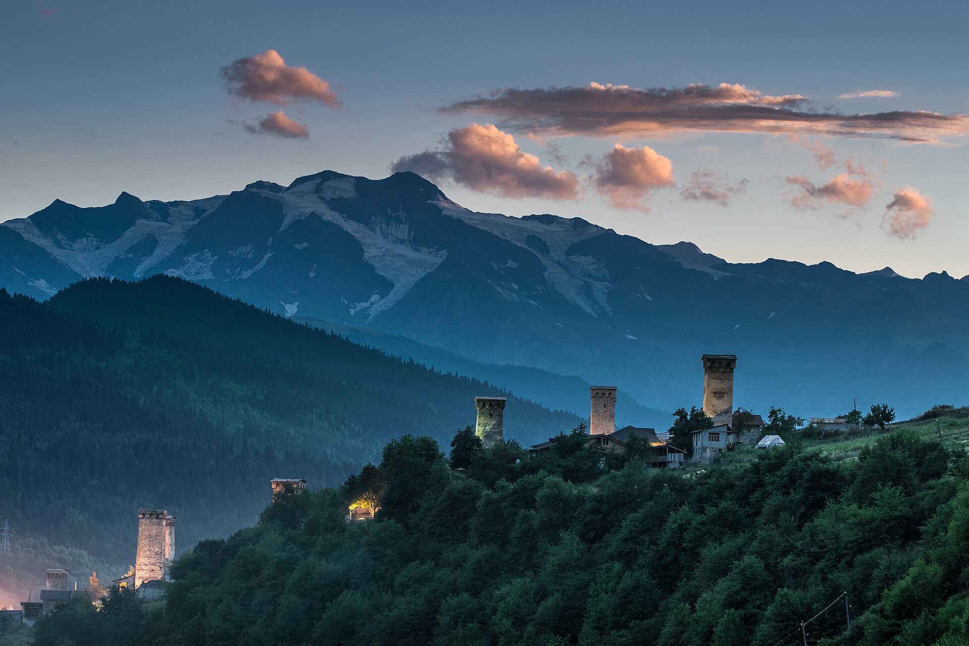 Mestia Svan towers — Svaneti: Batumi to the Tower Villages
