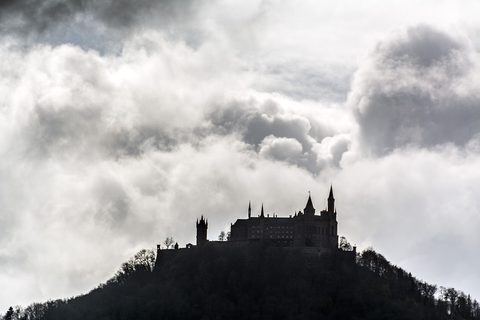 Hohenzollern castle clouds — Swabia: Stuttgart to Ulm