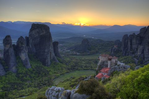 Meteora monasteries sunset — Epirus: Zagori & Meteora