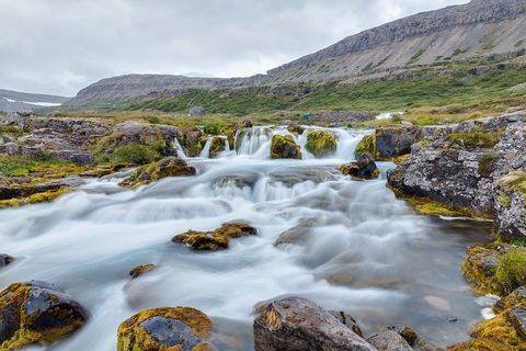 Dynjandi's tiered cascade in the Westfjords