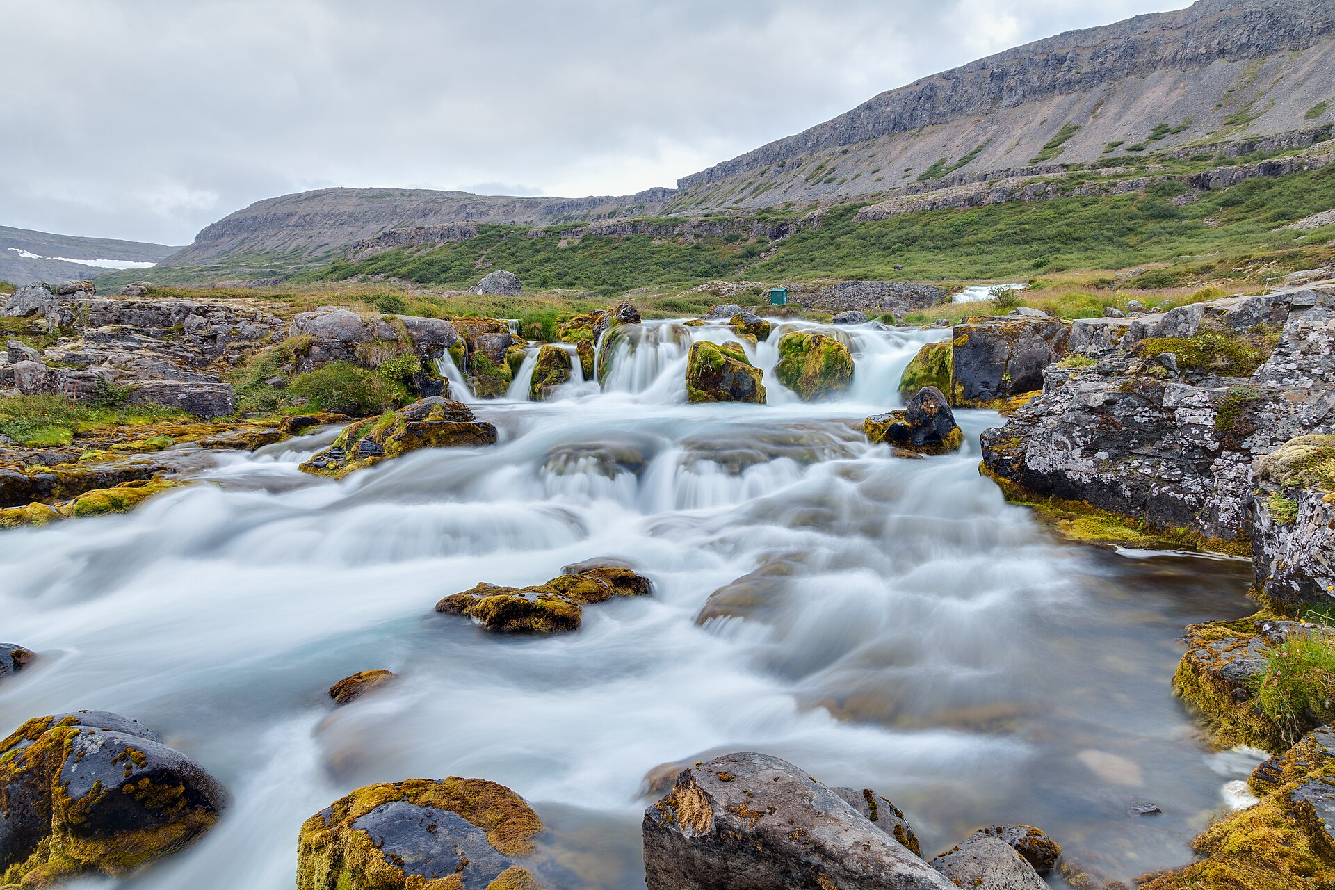 Dynjandi's tiered cascade in the Westfjords