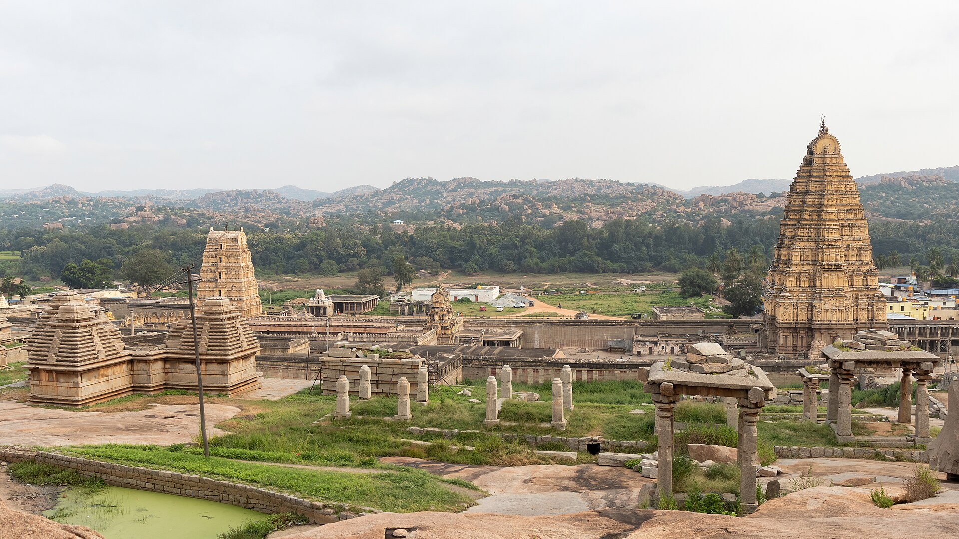 Hampi's boulders and temple towers