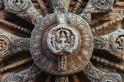 Konark sun temple wheel — Odisha: the Golden Triangle of the East