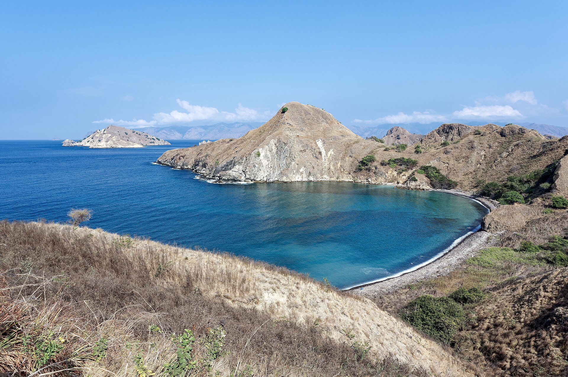 Padar Island's three-bay lookout