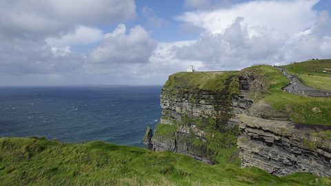 The Cliffs of Moher rising from the Atlantic on Ireland's west coast
