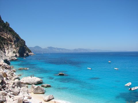 A turquoise cove under Sardinia: Coast & Cork Country's limestone cliffs