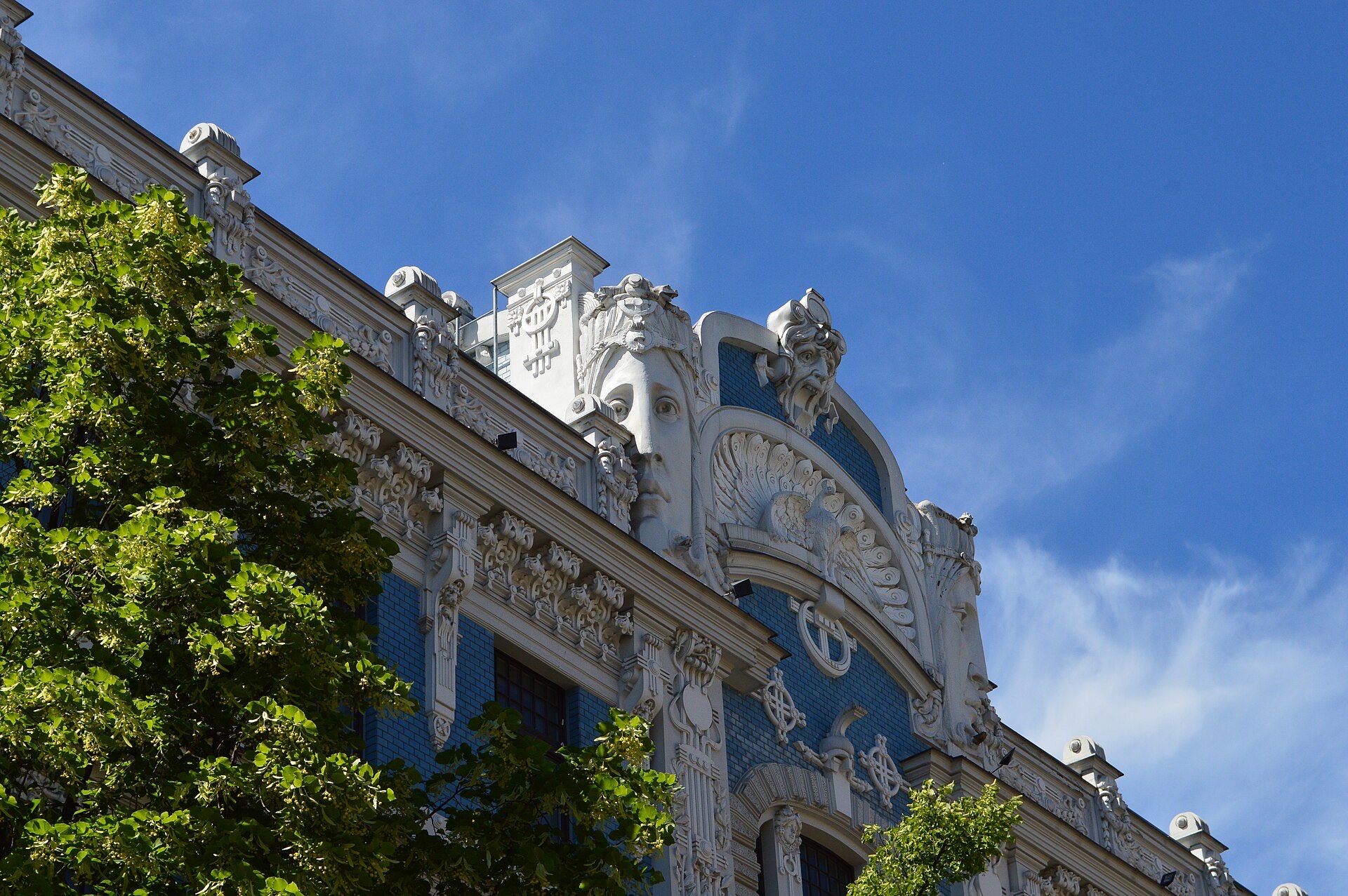 Riga Art Nouveau facade — Riga to Cape Kolka