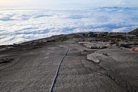 Mount Kinabalu above the cloud line