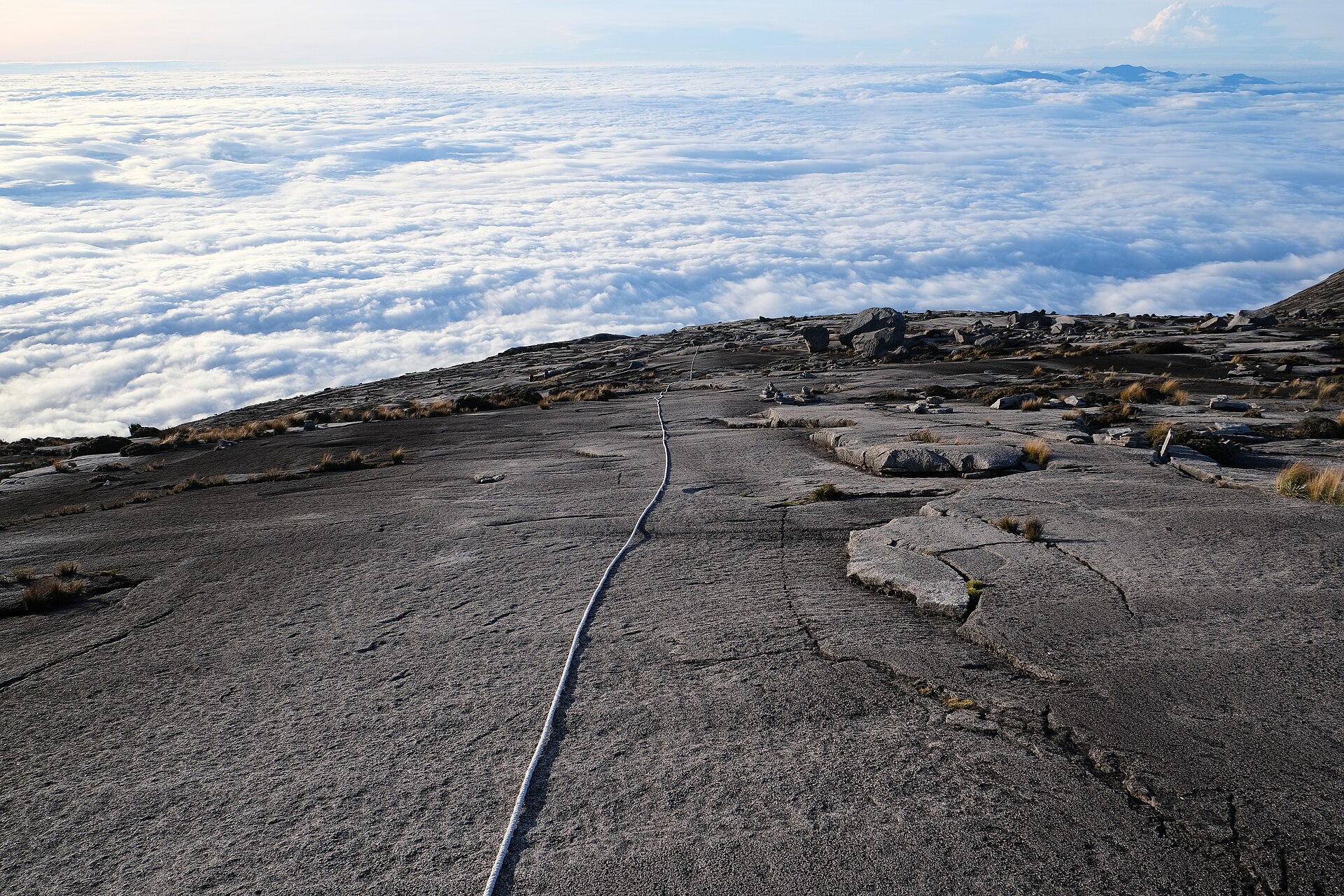Mount Kinabalu above the cloud line
