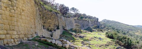 Kuélap's stone walls above the cloud forest