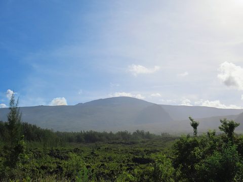 The crater plain of Piton de la Fournaise