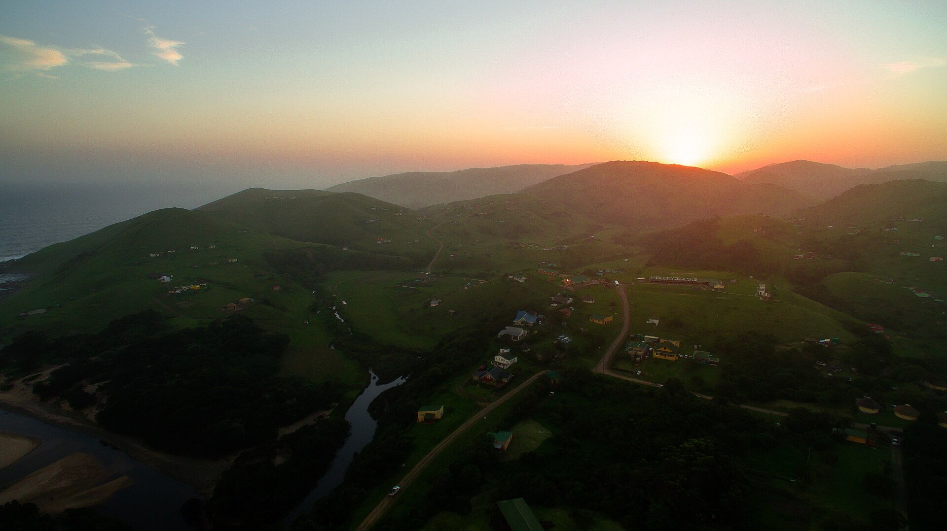 Rolling coastal hills on South Africa’s Wild Coast