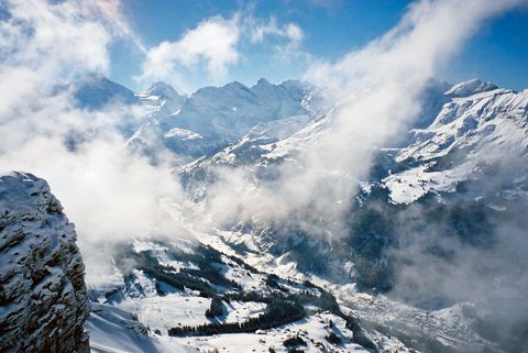 Lauterbrunnen valley and Staubbach falls