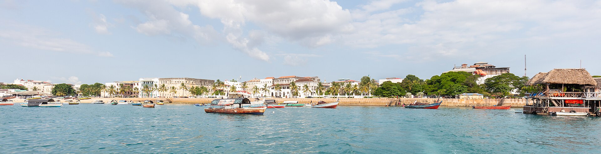 A dhow off Zanzibar at golden hour