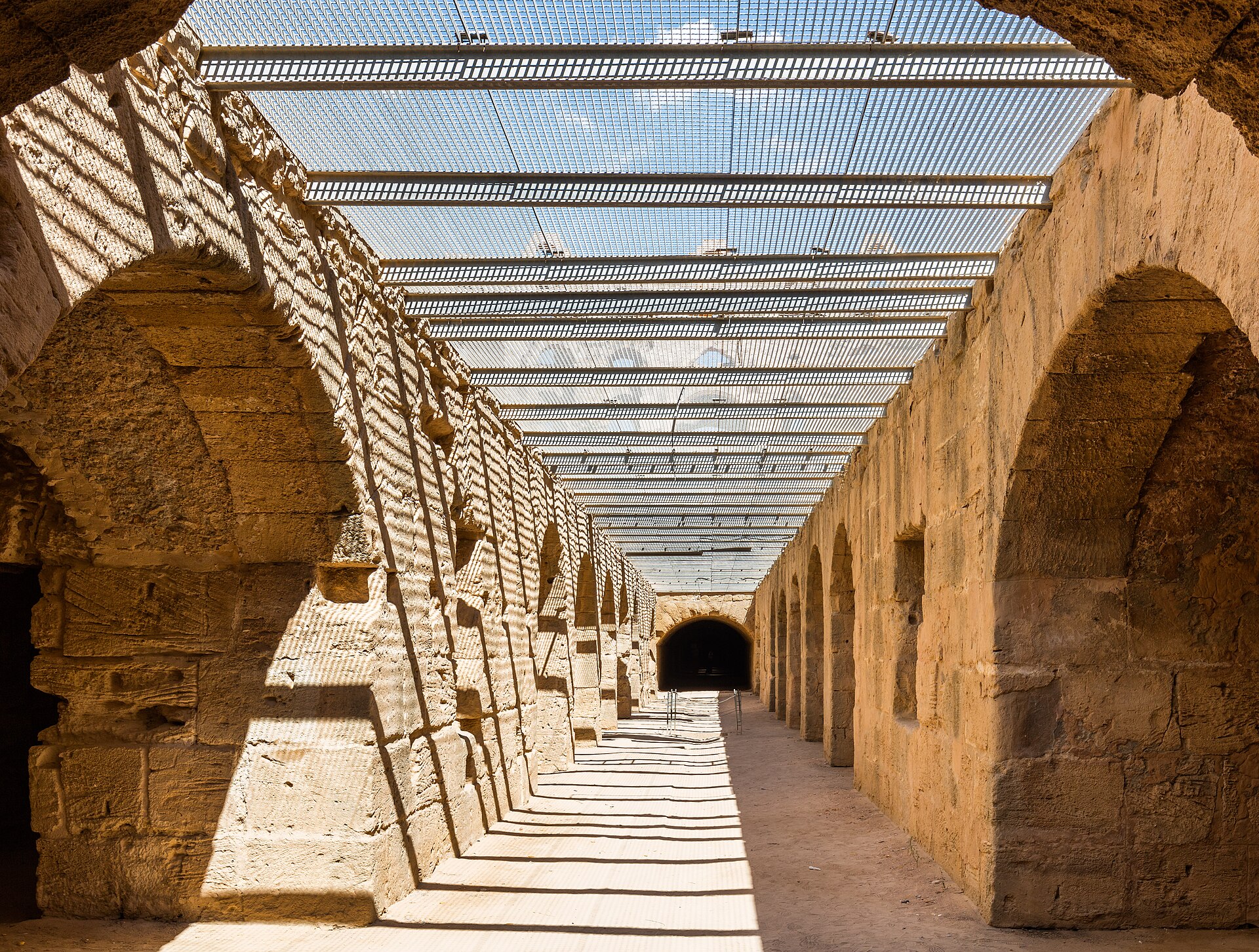 El Jem's amphitheatre above the town