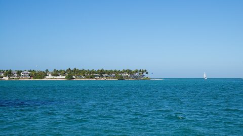 The Overseas Highway crossing teal water