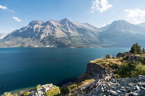 Saint Mary Lake below the peaks of Glacier National Park