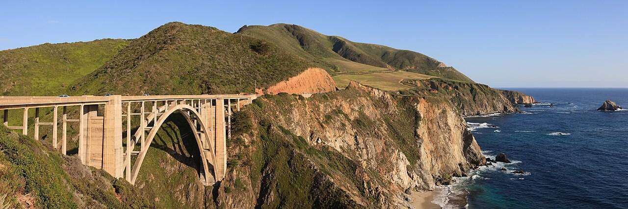 Bixby Creek Bridge spanning a Big Sur cove on Highway 1