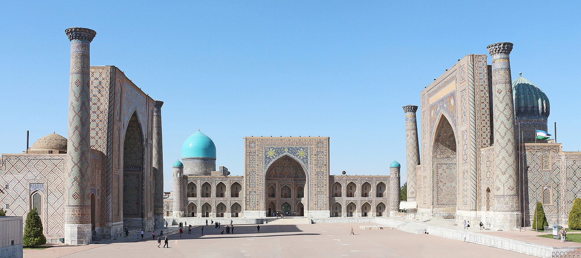 The tiled madrasahs of Samarkand's Registan square