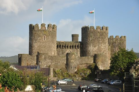 Conwy Castle above the estuary