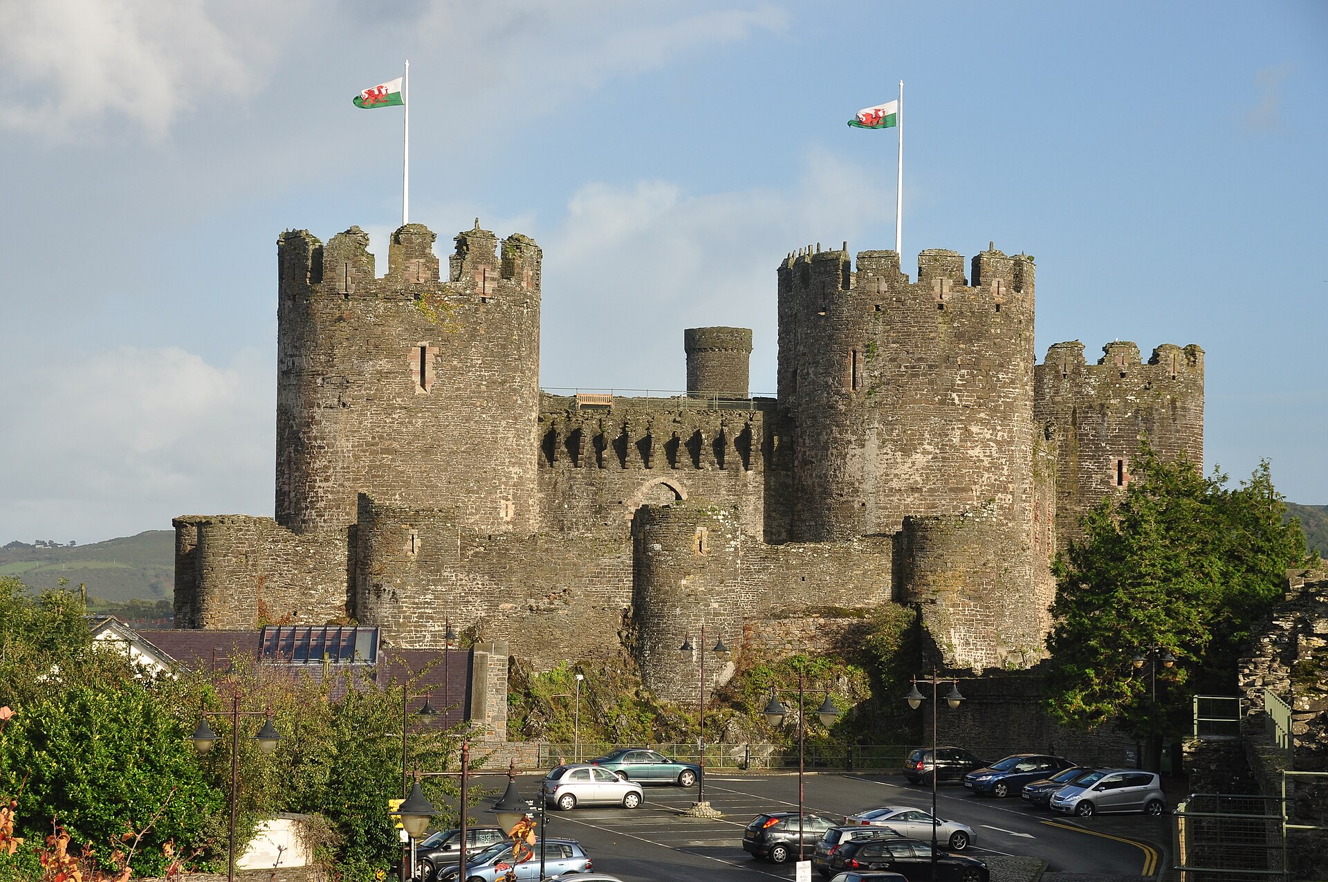 Conwy Castle above the estuary