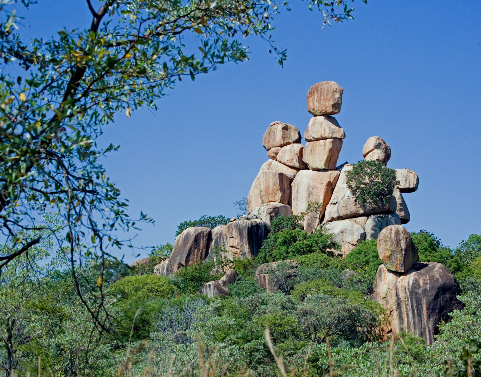 The conical tower within Great Zimbabwe